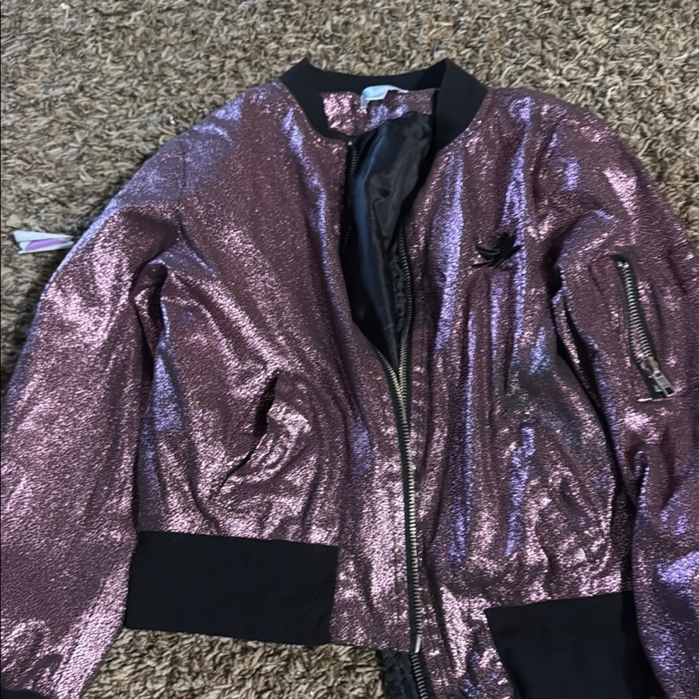Shimmering Pink Bomber Jacket